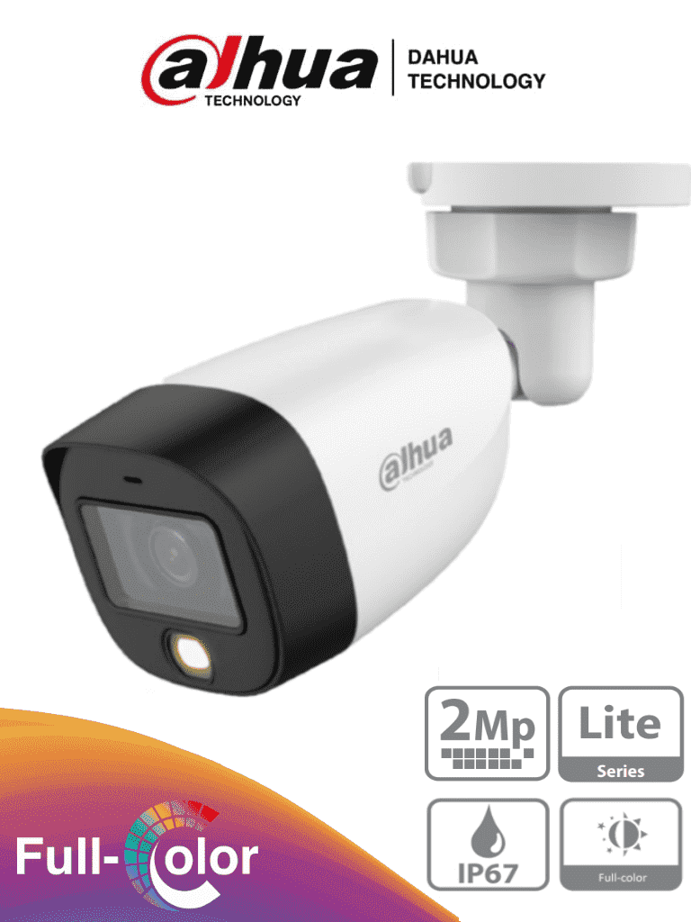DAHUA HAC-HFW1209C-LED - Cámara Bullet Full Color 1080p/ Lente de 2.8 mm/ 106 Grados de Apertura/ Luz Blanca de 20 Mts/ DWDR/ Starlight/ IP67/ Soporta CVI/AHD y CVBS/ DAHUA HAC-HFW1209C-LED - Cámara Bullet Full Color 1080p/ Lente de 2.8 mm/ 106 Grados de Apertura/ Luz Blanca de 20 Mts/ DWDR/ Starlight/ IP67/ Soporta CVI/AHD y CVBS/
